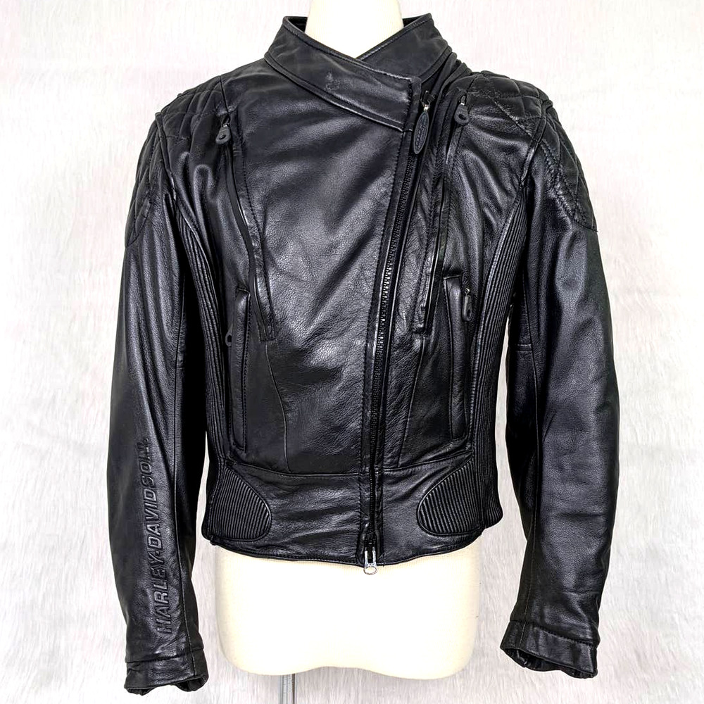 Harley-Davidson FXRG Water Resistant Genuine Leather Premium Riding Jacket Small